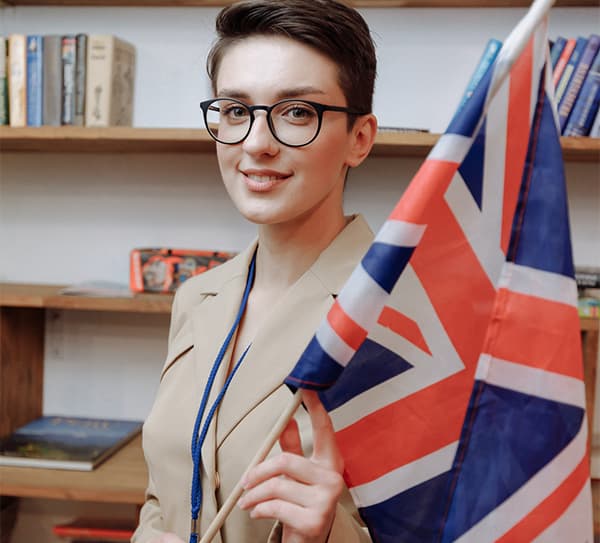 An international student studying in Britain